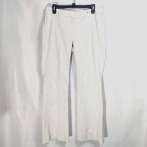 Ann Taylor Loft Marisa Womens 10P Trouser Pants Pin Striped Zipper Hook & Bar